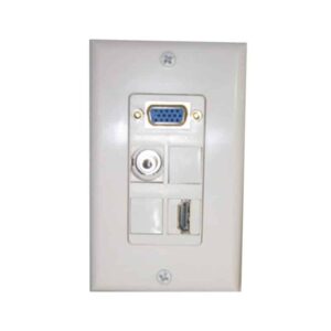 Wall plate con Conectores RedLeaf VGA, Audio, HDMI, 2 Ciegos