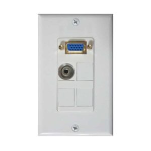 Wall plate con Conectores RedLeaf VGA, Audio, 3 Ciegos