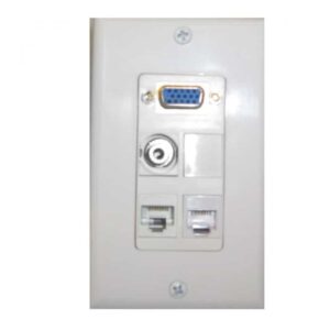 Wall plate con Conectores RedLeaf VGA, Audio, RJ45, RJ11, Ciego