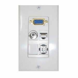 Wall plate con Conectores RedLeaf VGA, Audio, USB, RJ45, Ciego