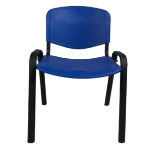 Silla de Visita Allegro sin Brazos, Asiento y Respaldo en Plástico Azul