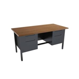Escritorio 2 Pedestales 1.50 Nova Metálico Negro