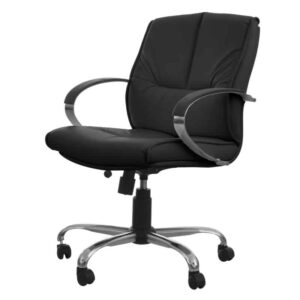 Silla Semi-Ejecutiva Kahlo Piel Negro