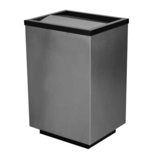 Basurero Rectangular Acero Inoxidable 41x34x59