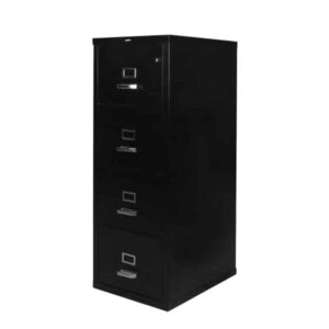 Archivero 4 Gavetas Vertical Contra Incendio Metálico Negro