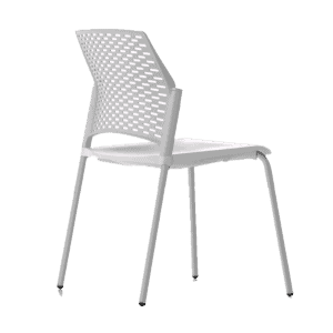 Silla de Visita Rewind Color Blanco Estructura Gris