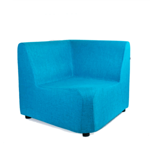 Sillón Modular STELLA Esquinero en L Tapizado en Tela Turquesa