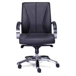 Sillón Ejecutivo Simil Piel Respaldo Medio RE-8001 Negro