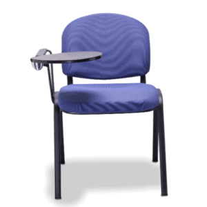 Mesabanco Italiano Tapizado en tela azul, Estructura Negra