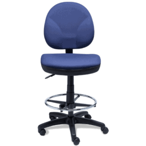 Silla Cajero RS-500/40 Tapizado en Tela Azul s/b con Aro de Acero