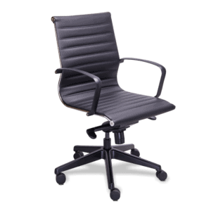 Silla semi ejecutiva Retro Respaldo Bajo Accesorios Negro / Vinilpiel Negro RE-1751N/NG