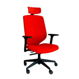 Silla Ejecutiva RE-2020 Asiento y Respaldo en Tela Rojo