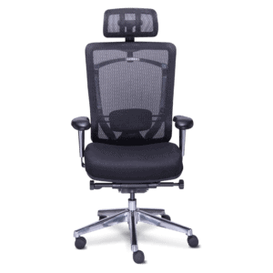 Silla de oficina Ejecutiva c/cabecera Dynamic Mesh y Tela Negro