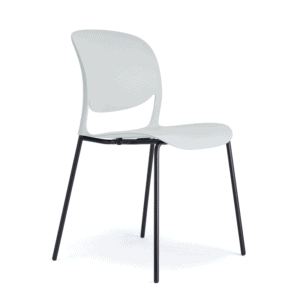 Silla de Visita 4 Puntos Multifuncional RE-614 Color Blanco