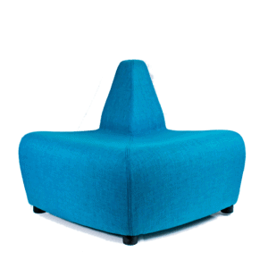 Sillón Modular STELLA Esquinero con Respaldo Tapizado en Tela Turquesa