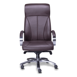 Silla Ejecutiva RP-8000 en Simil Piel Café, Estructura Cromada