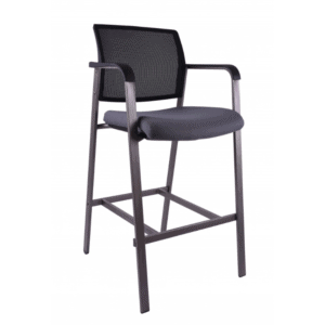 Banco de Visita BM-565 respaldó en Mesh, Asiento en Tela, Estructura Gris