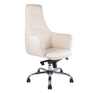 Silla Ejecutiva BM-1290 Asiento y Respaldo en Vinipiel Blanco