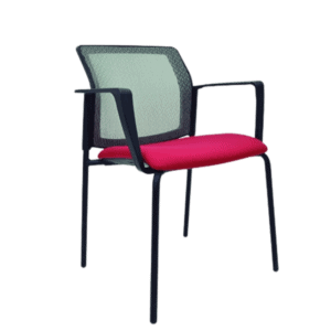 Silla de Visita BM-840 Respaldo en Mesh, Asiento en Tela