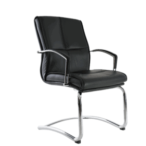 Silla de Visita BM-93 Asiento y Respaldo en Vinipiel Negro