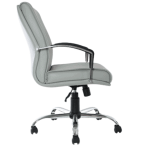 Silla Semi Ejecutiva BM-41 Asiento y Respaldo en Vinipiel Gris