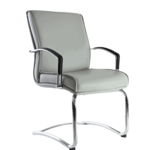 Silla de Visita BM-43 Asiento y Respaldo en Vinipiel Gris