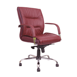 Silla Semi Ejecutiva BM-4501 Asiento y Respaldo en Vinipiel rojo