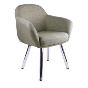 Silla de Visita tipo concha BM-1942 en Tela Gris