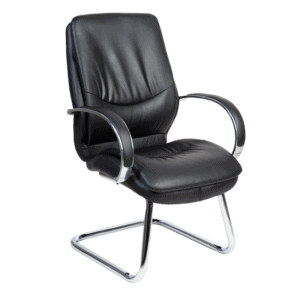 Silla de Visita Klave 1805 en Vinipiel Negro