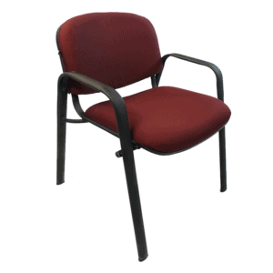 Silla de Visita Allegro con Brazos en Tela Mini Color Ciruela