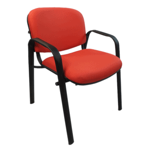Silla de Visita Allegro con Brazos en Tela Mini Color Rojo