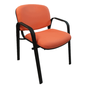 Silla de Visita Allegro con Brazos en Tela Mini Color Coral