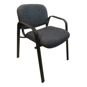 Silla de Visita Allegro con Brazos en Tela Addison Color Plumbago