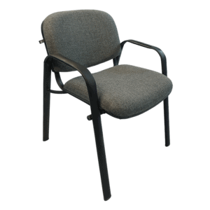Silla de Visita Allegro con Brazos en Tela Addison Color Gris