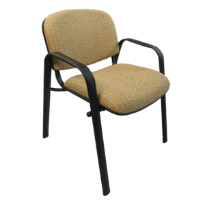 Silla de Visita Allegro con Brazos en Tela Stanley Color Oro