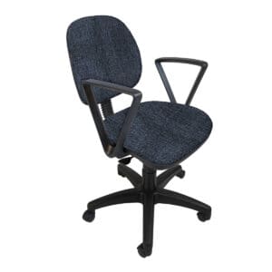 Silla Operativa Regia con Brazos, en Tela Addison Plumbago