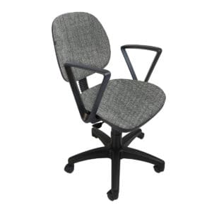 Silla Operativa Regia con Brazos, en Tela Addison Silver