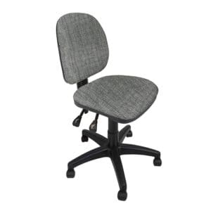 Silla Operativa 1002 Regia sin Brazos,con respaldo ajustable, en Tela Addison Silver