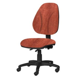 Silla Operativa Tiempo 3503 sin Brazos y riñonera, en Tela Addison Orange