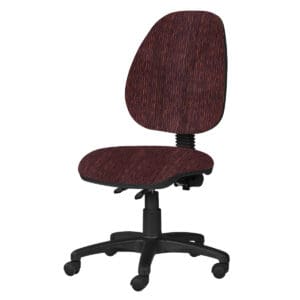 Silla Operativa Tiempo 3503 sin Brazos y riñonera, en Tela Stanley Ciruela