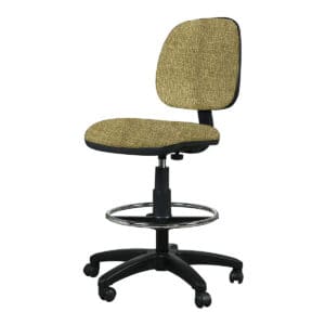 Silla Cajero Tiempo 3507 sin Brazos, con Aro Cromado, en Tela Addison Mango