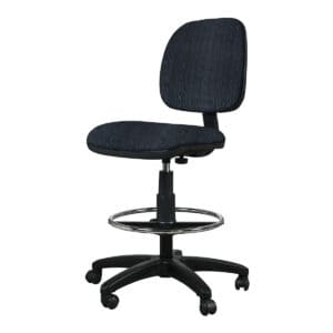 Silla Cajero Tiempo 3507 sin Brazos, con Aro Cromado, en Tela Stanley Marino