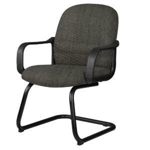 Silla de Visita Tamayo con Brazos, base de trineo, en Tela Addison Gris