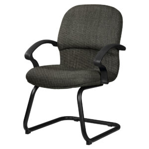 Silla de Visita Etna con Brazos, base de trineo, en Tela Addison Gris