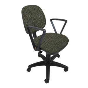Silla Operativa Regia con Brazos, en Tela Stanley Verde