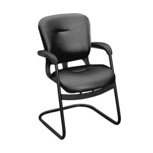 Silla de Visita con Brazos Mobius 4706 Piel Negro