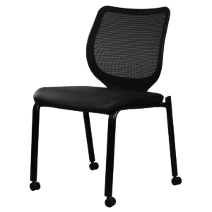 Silla Visita sin Brazos HN6.N.A.IM.T piel genuina color negro