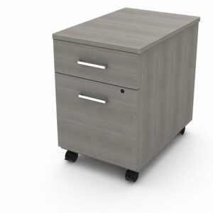 Archivero Móvil 105 con 1 cajon papelero y 1 gaveta Melamina Cenizo
