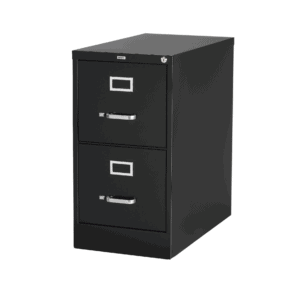 Archivero 2 gavetas vertical hirsh t/carta metalico negro