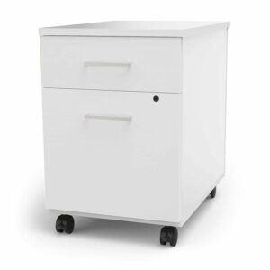 Archivero Móvil 105 con 1 cajon papelero y 1 gaveta Melamina Blanco